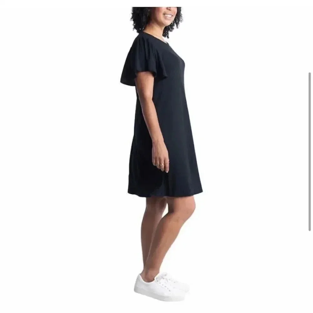 Ecothreads Ladies' Flutter Sleeve Dress - Picture 5 of 6